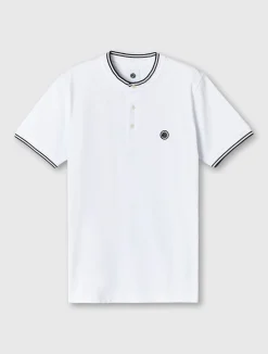 Pretty Green Allesley Tipped Grandad White Outlet