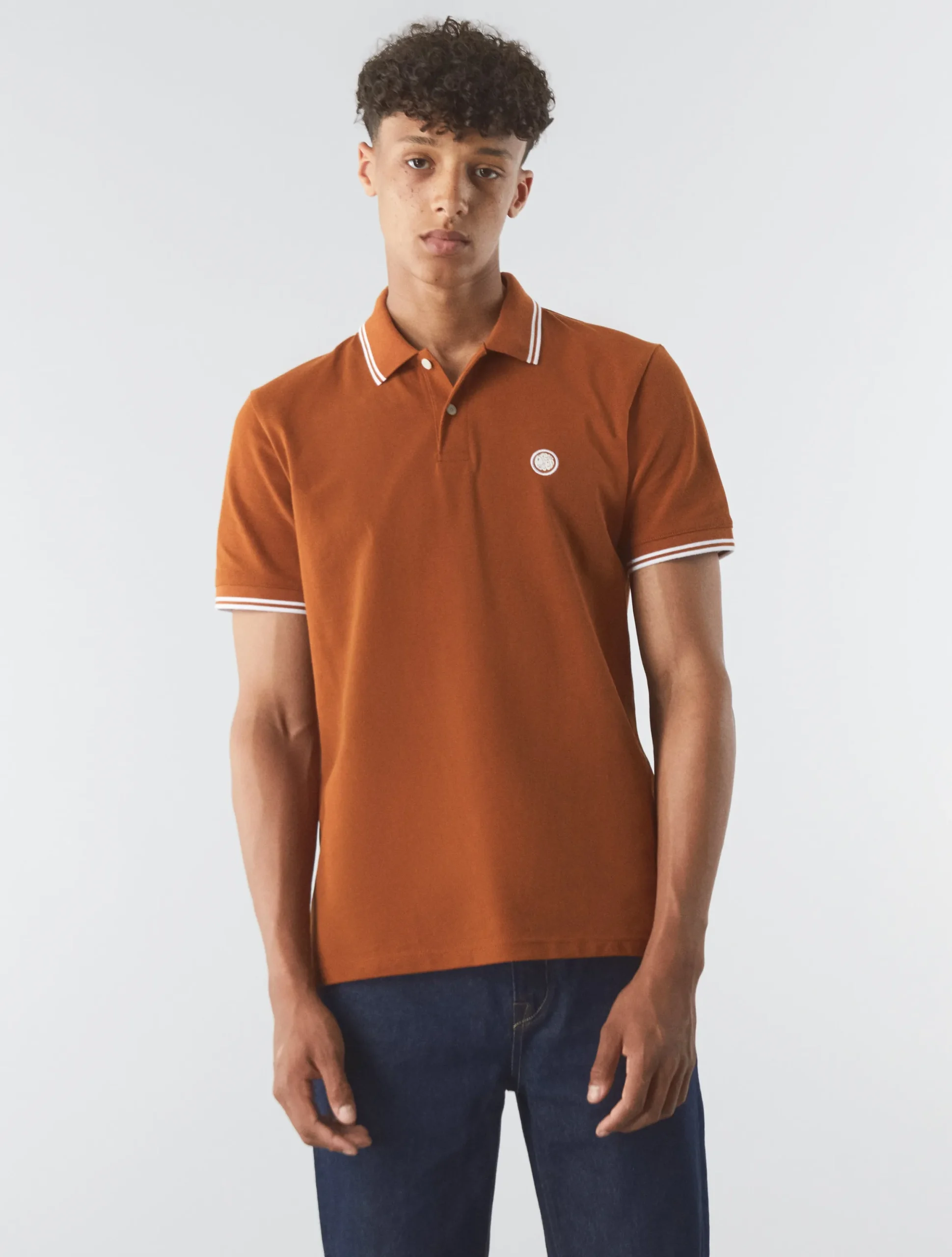 Pretty Green Barton Polo Orange Discount