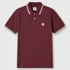 Pretty Green Barton Polo Shirt Burgundy Hot