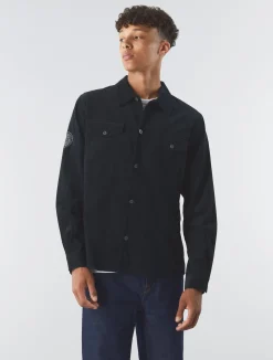 Pretty Green Benett Corduroy Shirt Black Hot