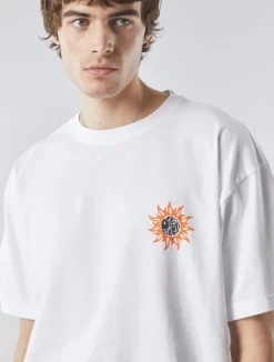 Pretty Green Brotherhood Oversized T-shirt White Shop