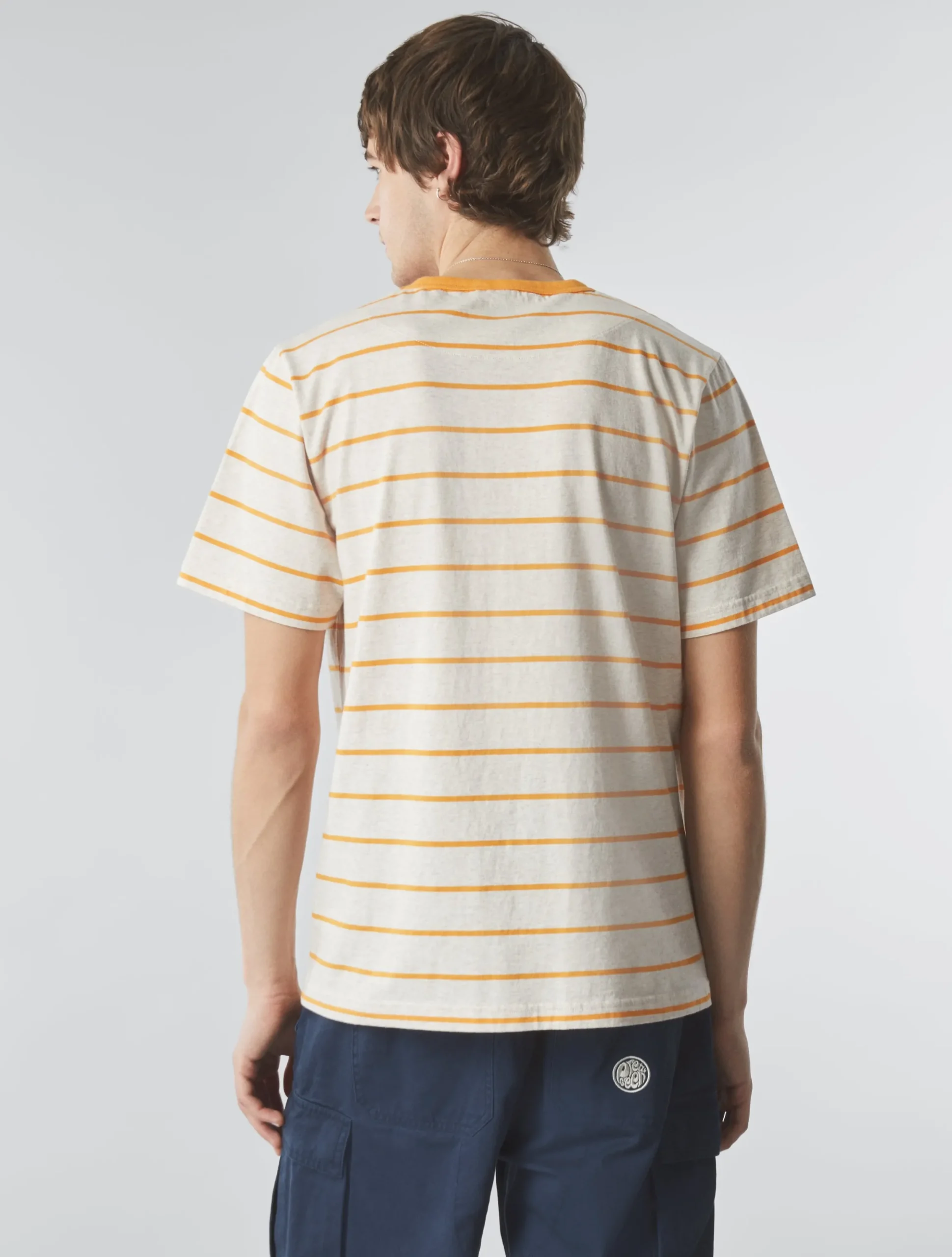Pretty Green Capella Stripe Logo T-shirt Flash Sale