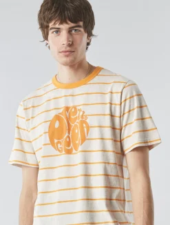 Pretty Green Capella Stripe Logo T-shirt Flash Sale
