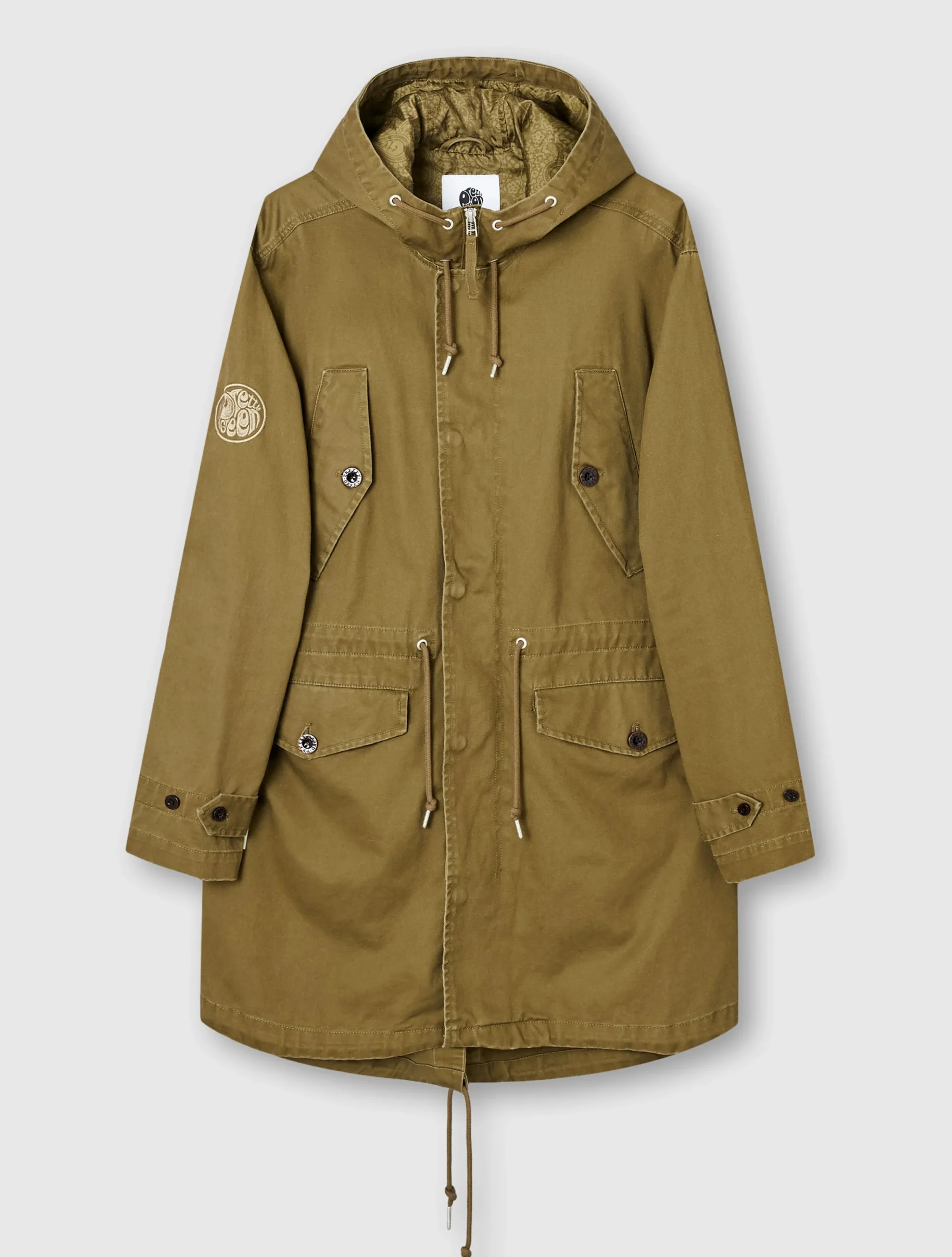 Pretty Green Cassette Parka Khaki Flash Sale