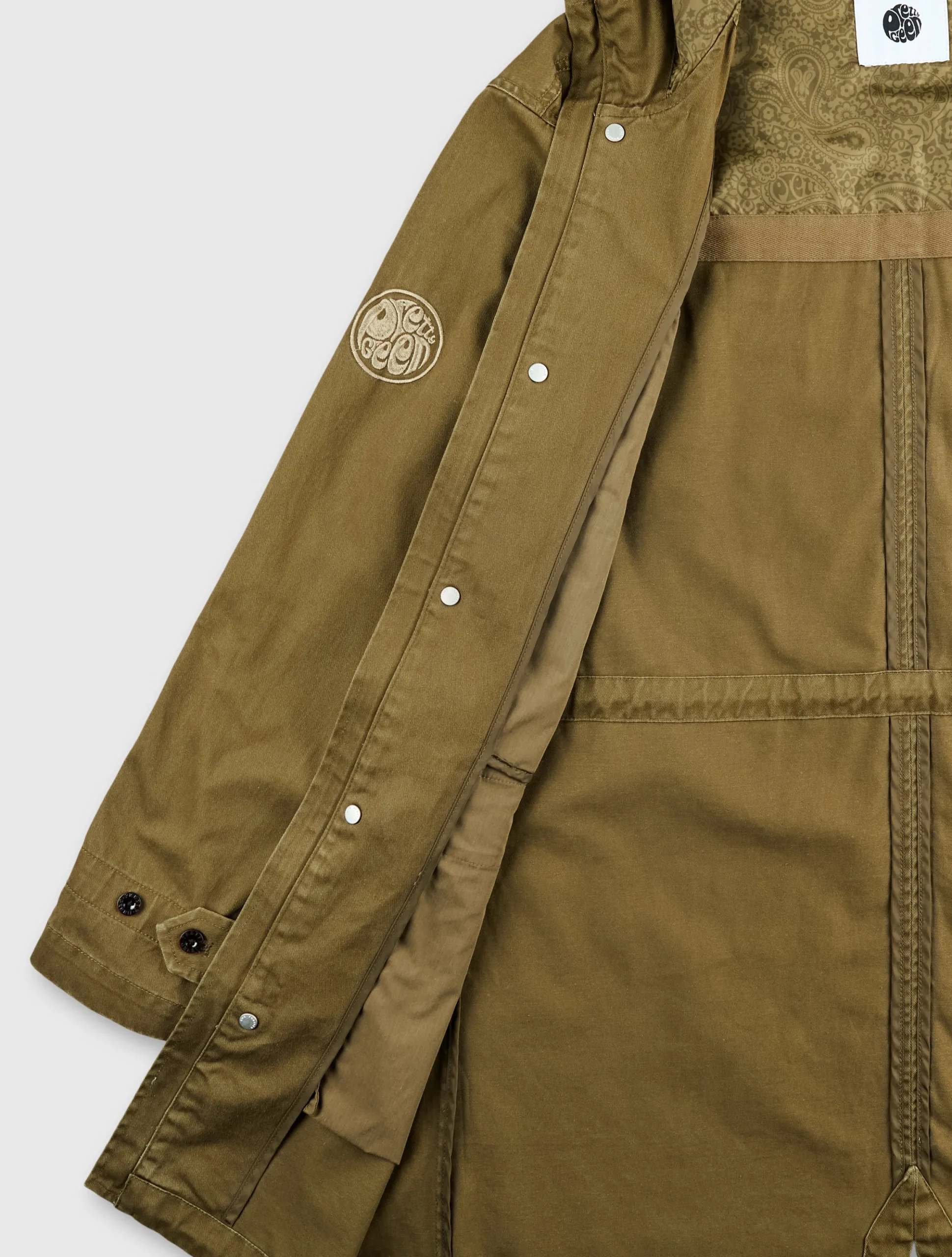 Pretty Green Cassette Parka Khaki Flash Sale