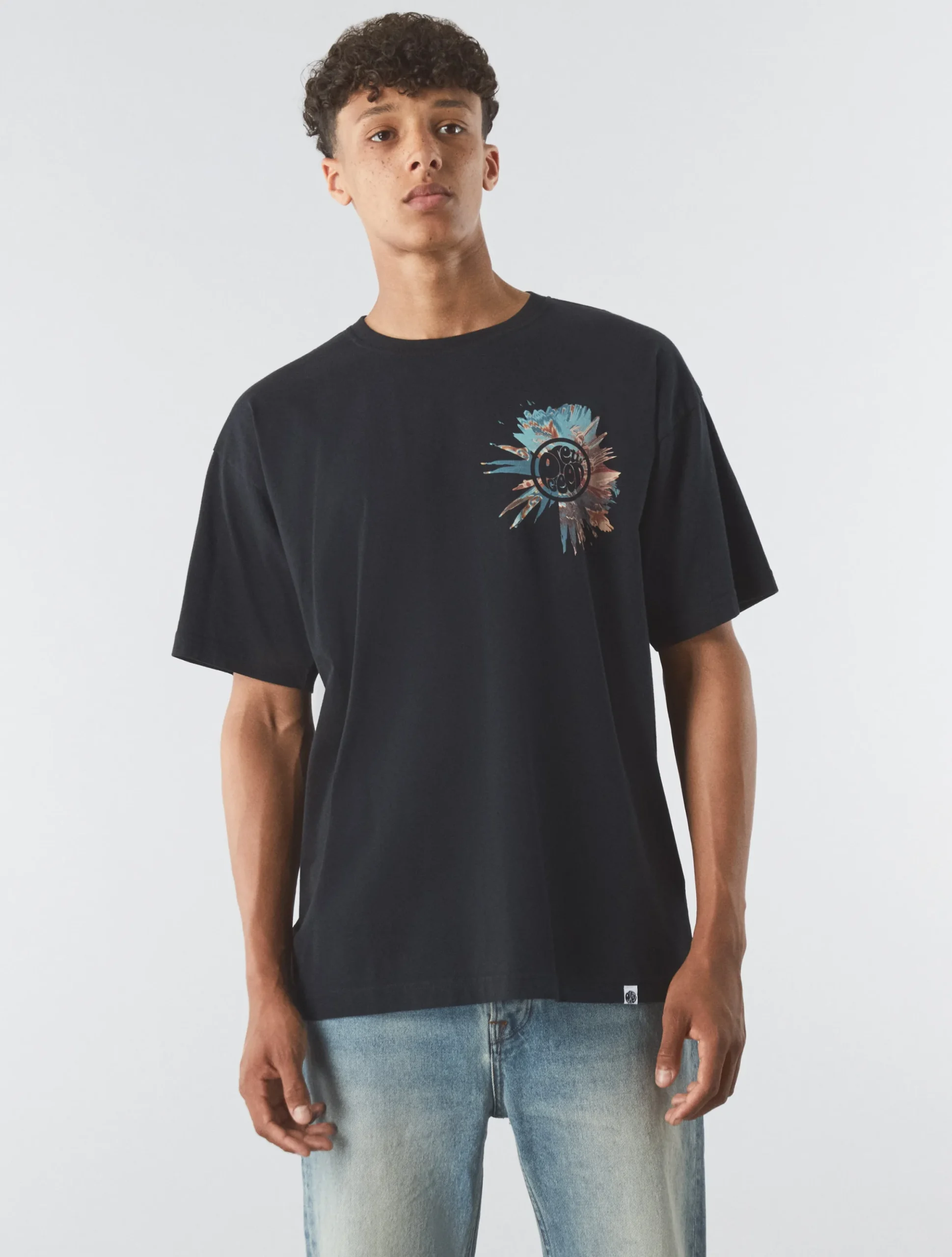 Pretty Green Distort Oversized T-shirt Hot