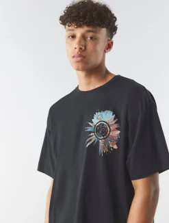 Pretty Green Distort Oversized T-shirt Hot