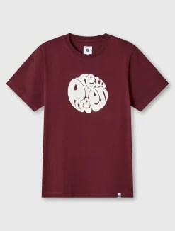 Pretty Green Gillespie T-shirt Burgundy Sale