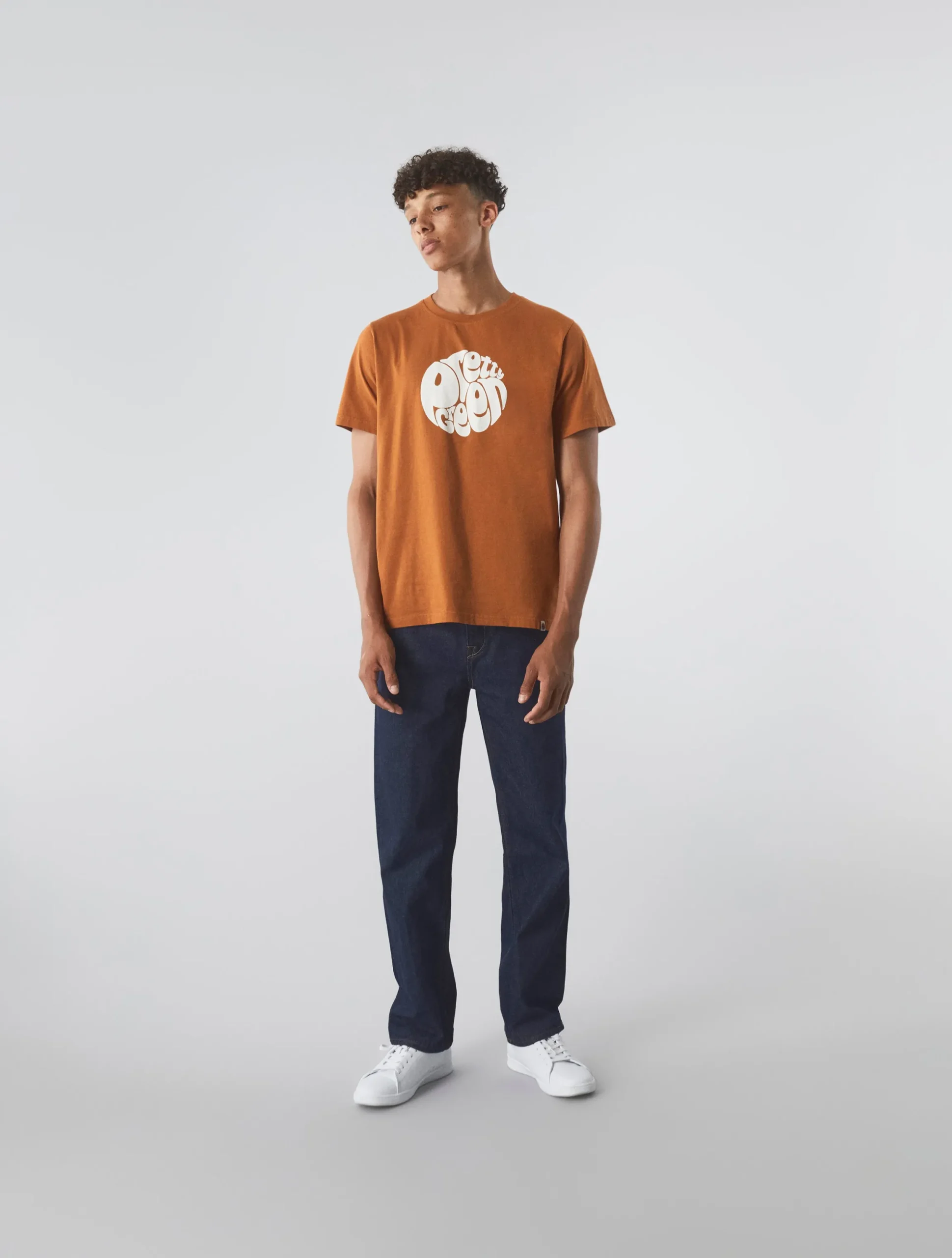 Pretty Green Gillespie T-shirt Orange Online