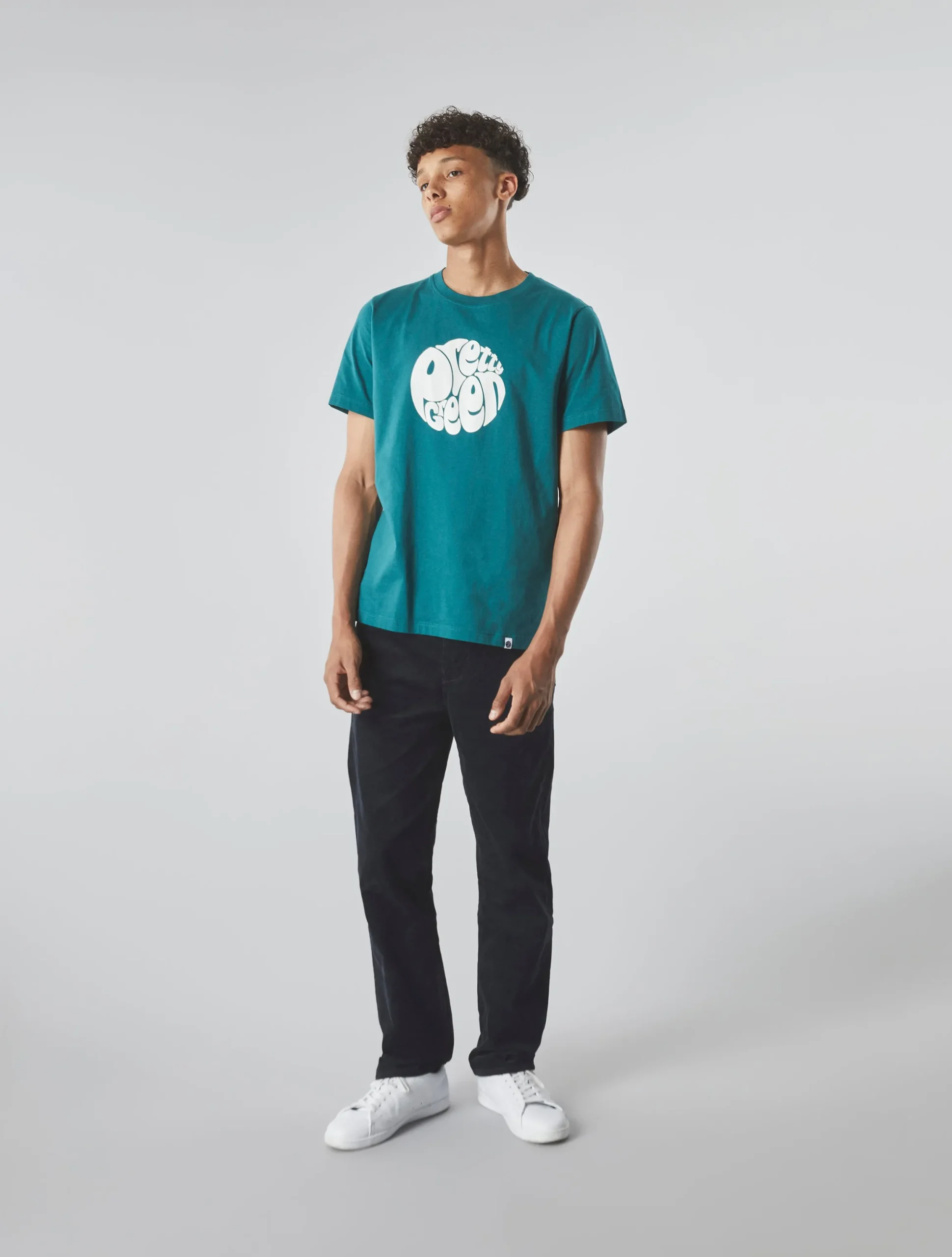 Pretty Green Gillespie T-shirt Teal Cheap