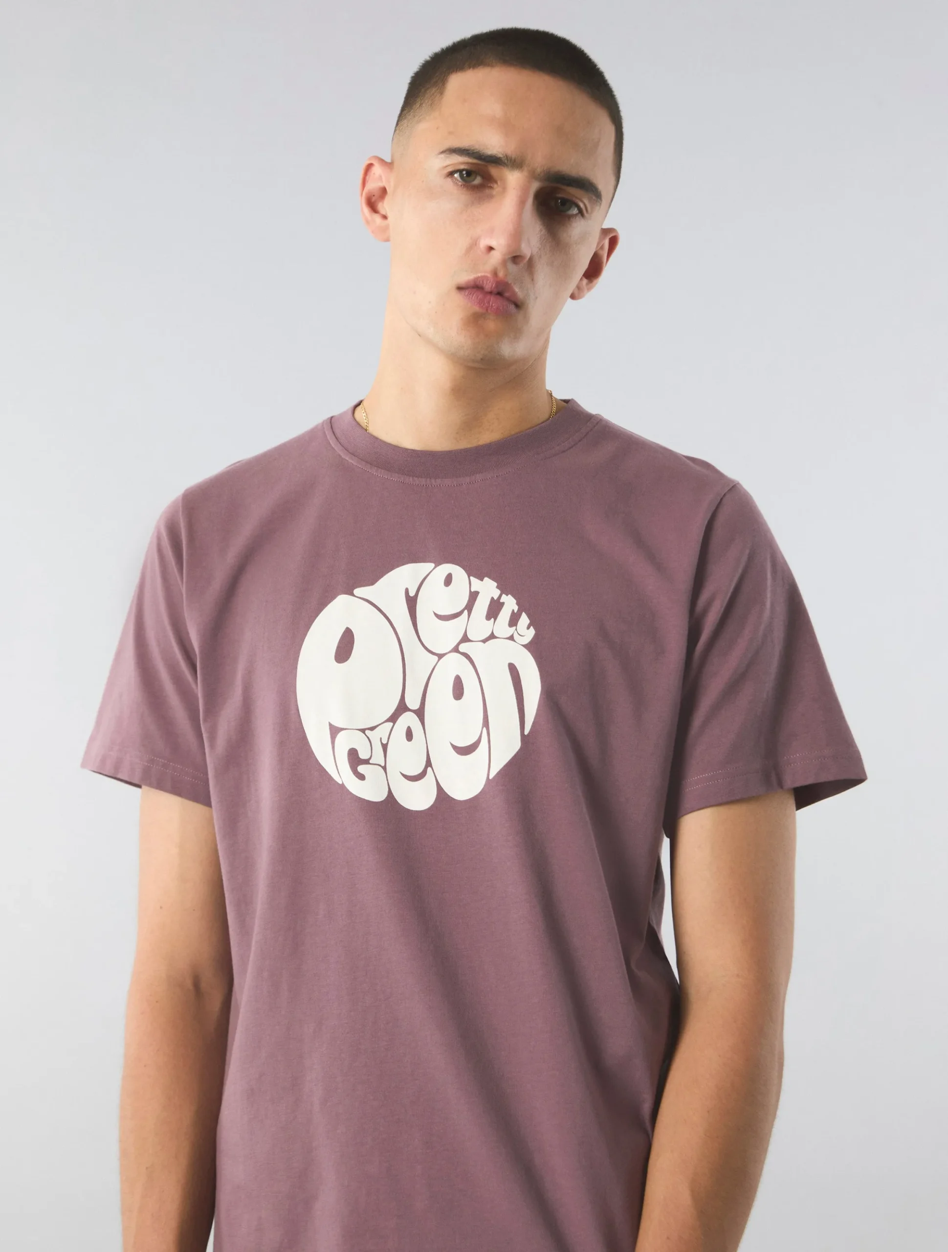 Pretty Green Gillespie T-shirt Purple Flash Sale
