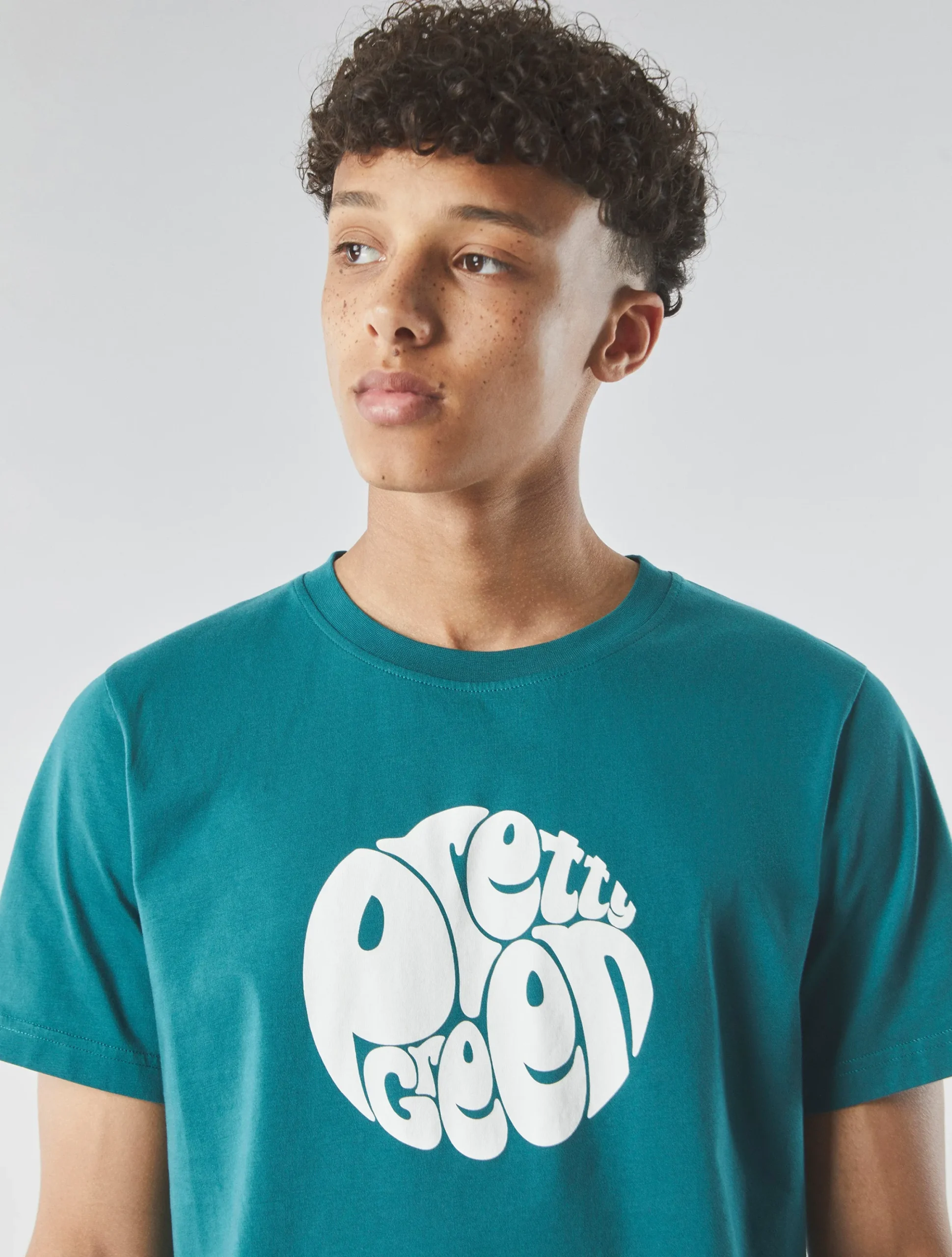 Pretty Green Gillespie T-shirt Teal Cheap