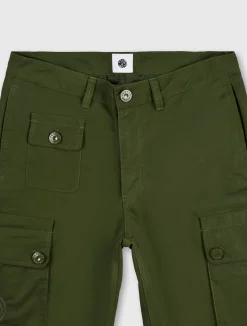 Pretty Green Heathen Cargo Trousers Khaki Online
