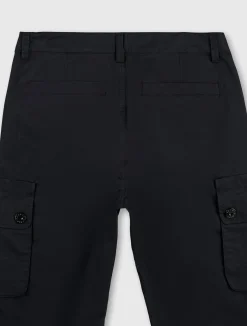 Pretty Green Heathen Cargo Trousers Black Cheap