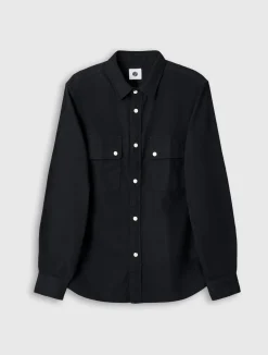 Pretty Green Heathen Texture Shirt Black Best Sale