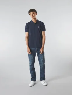Pretty Green Jerry Jersey Polo Navy Clearance