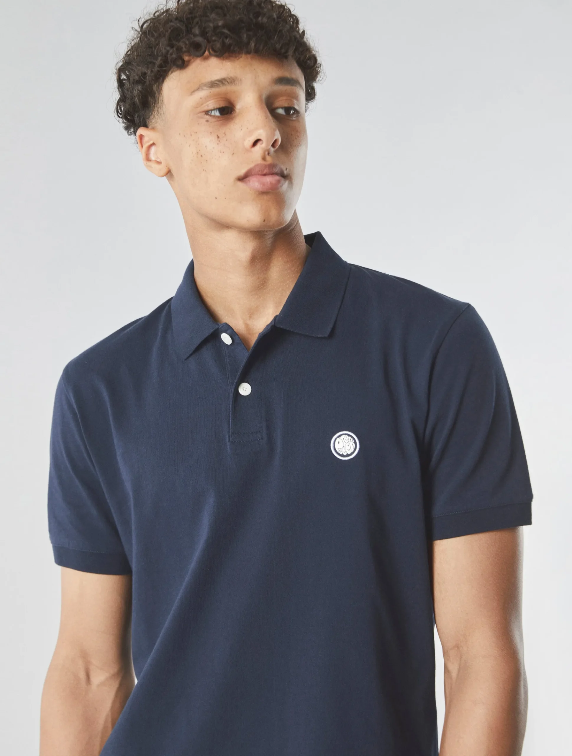 Pretty Green Jerry Jersey Polo Navy Clearance