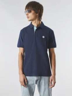 Pretty Green Jersey Polo Navy Cheap