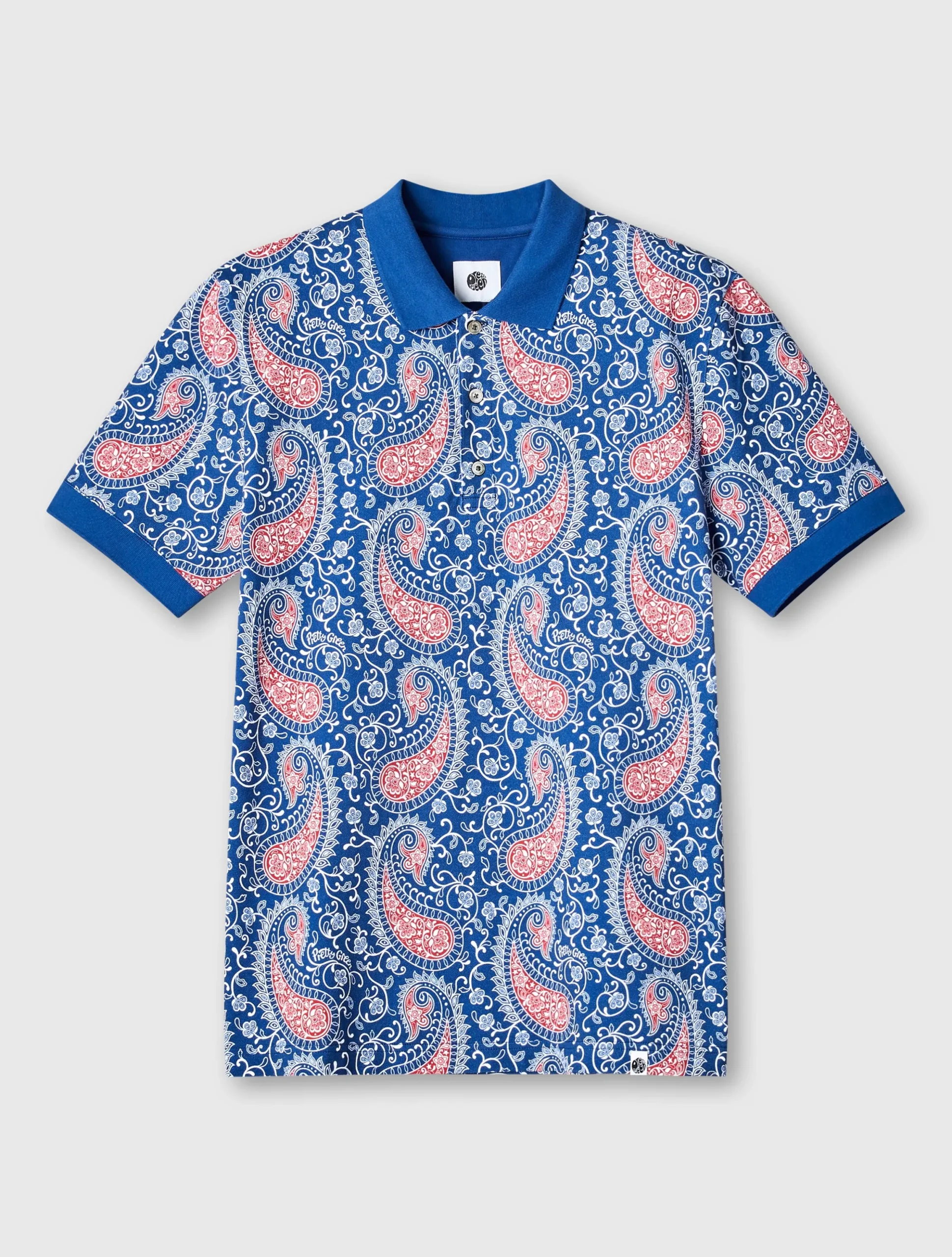 Pretty Green Laguna Paisley Polo New