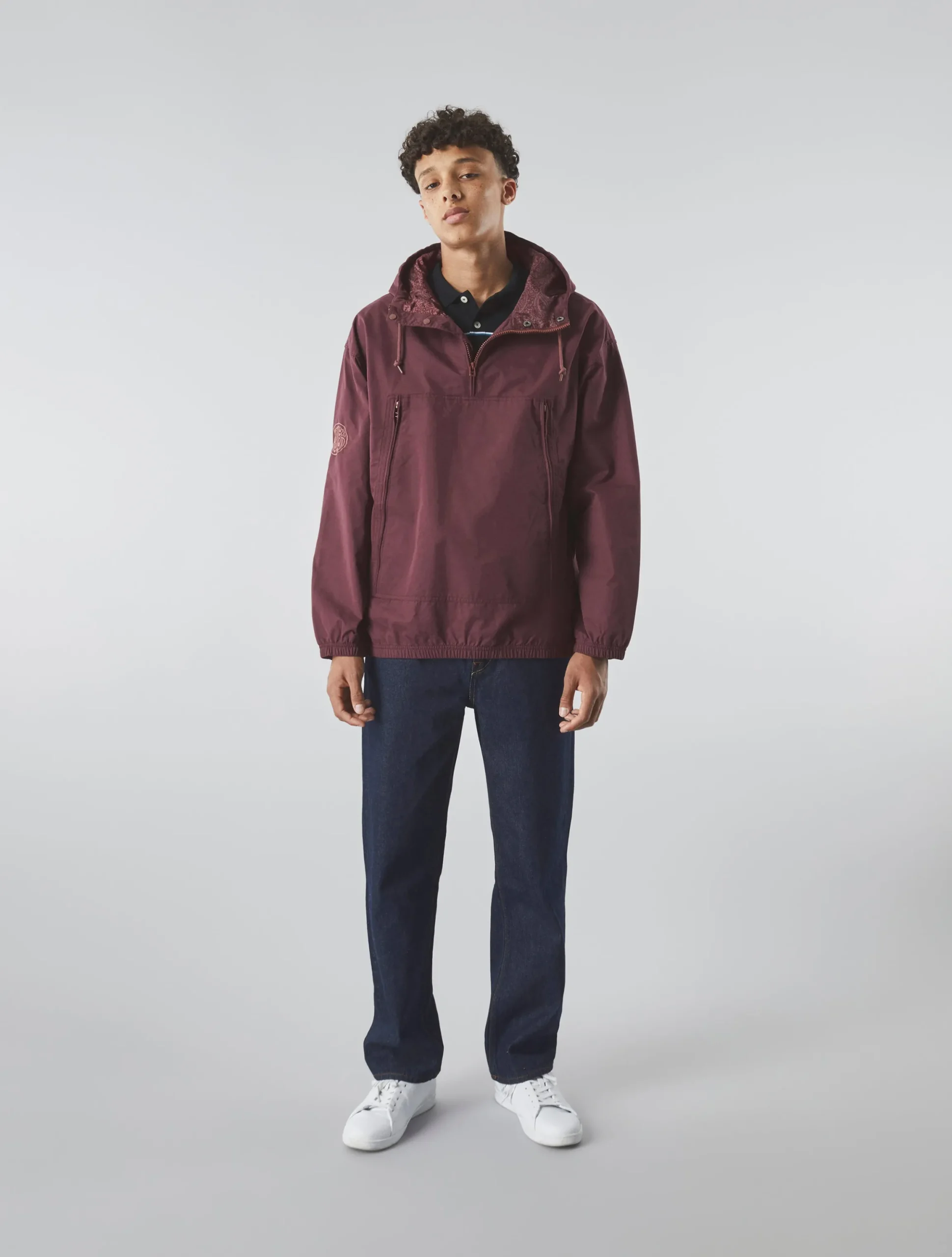Pretty Green Lewis Overhead Jacket Burgundy Best
