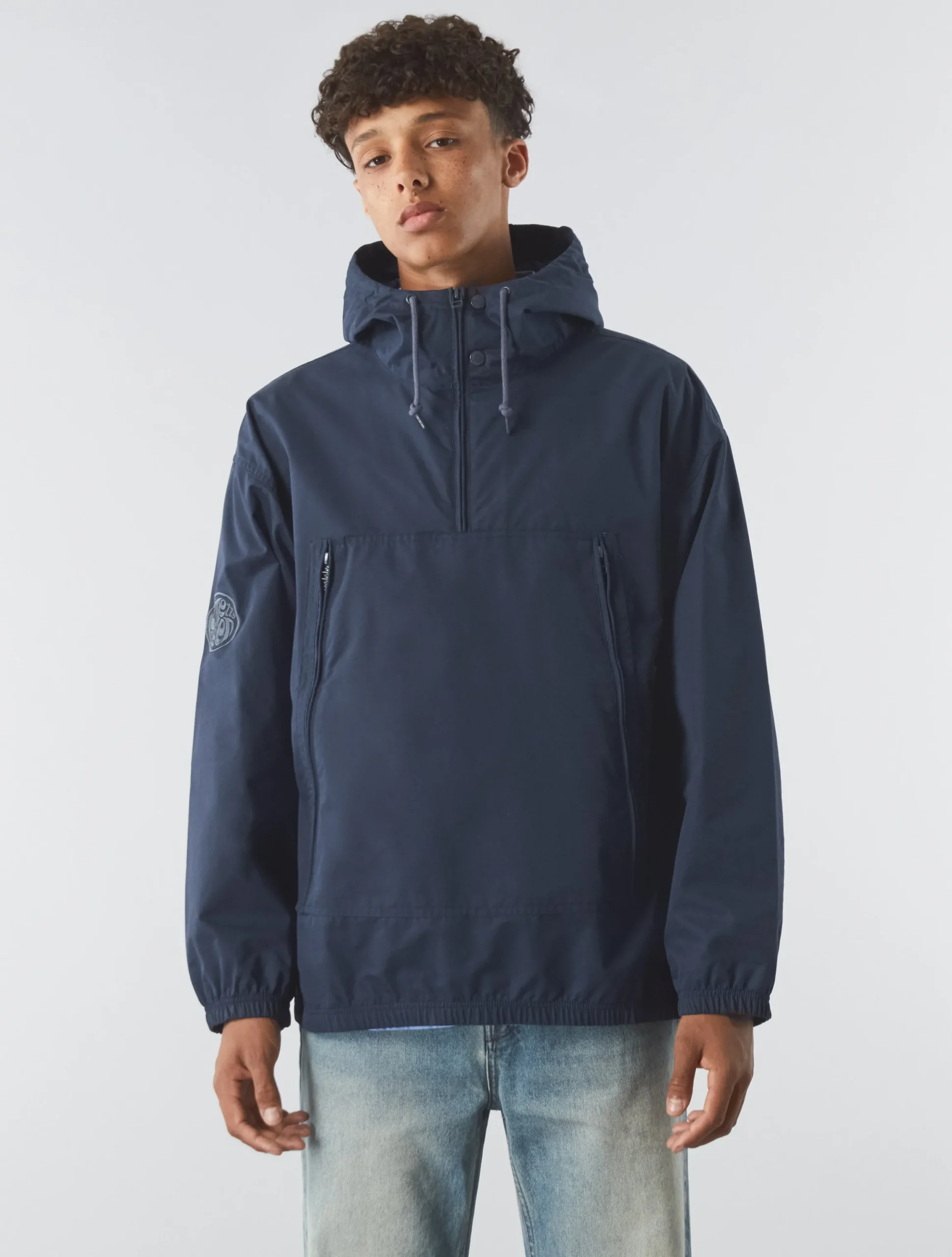 Pretty Green Lewis Overhead Jacket Navy Clearance