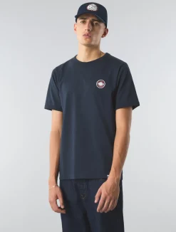 Pretty Green Live Forever Badge Tshirt Navy Discount