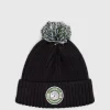 Pretty Green Live Forever Bobble Hat Black Best