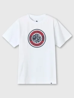 Pretty Green Live Forever Logo Tshirt White Hot