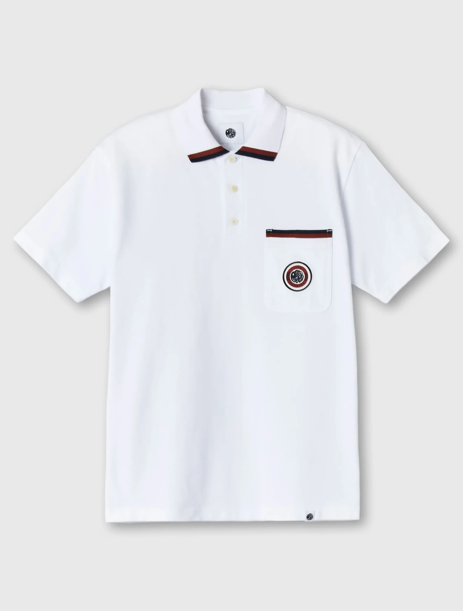 Pretty Green Live Forever Pocket Polo White Store