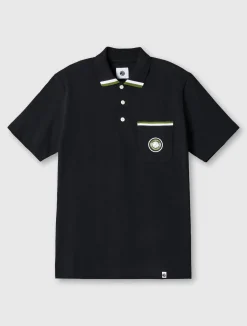 Pretty Green Live Forever Pocket Polo Black Outlet