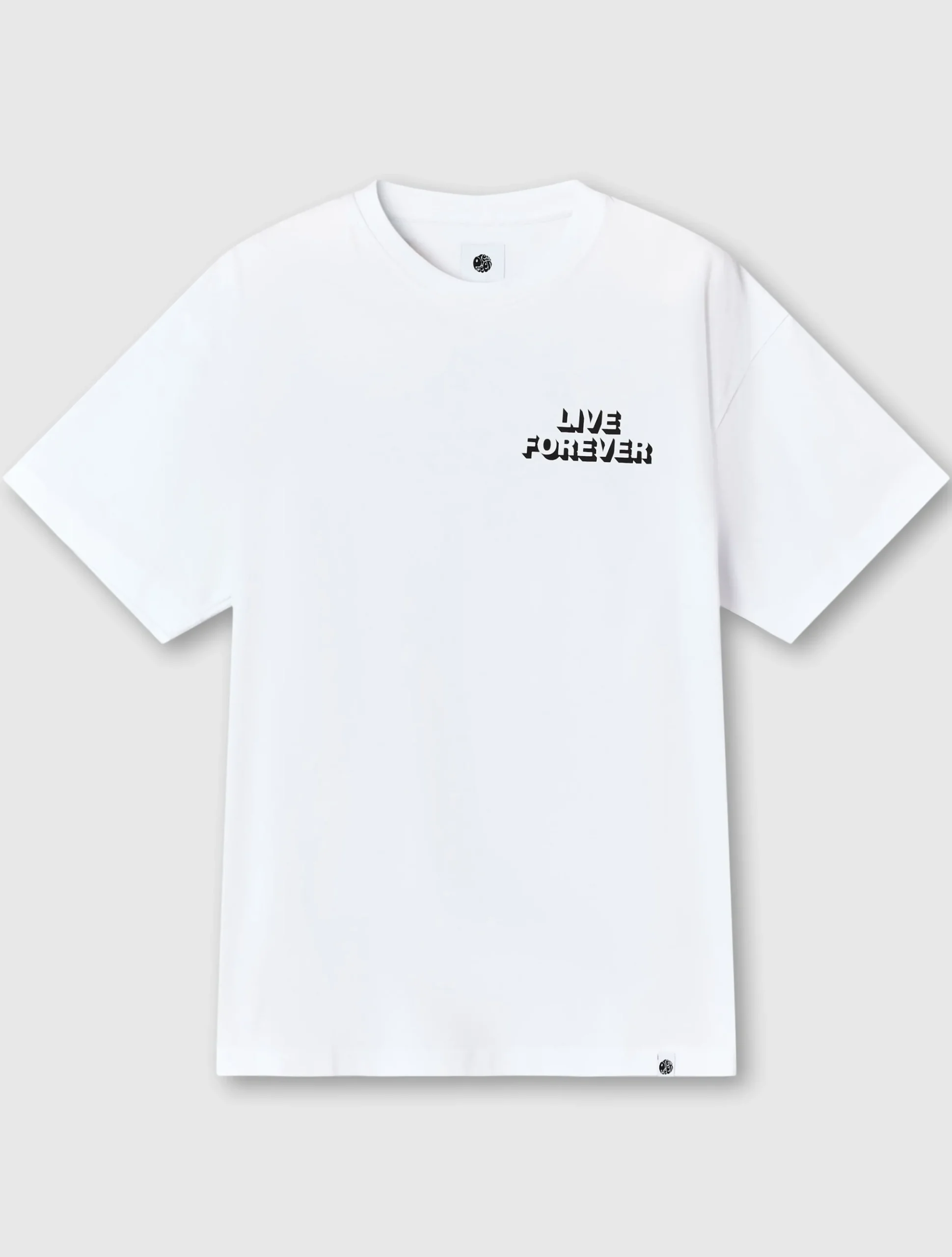 Pretty Green Live Forever Text T-Shirt White Sale