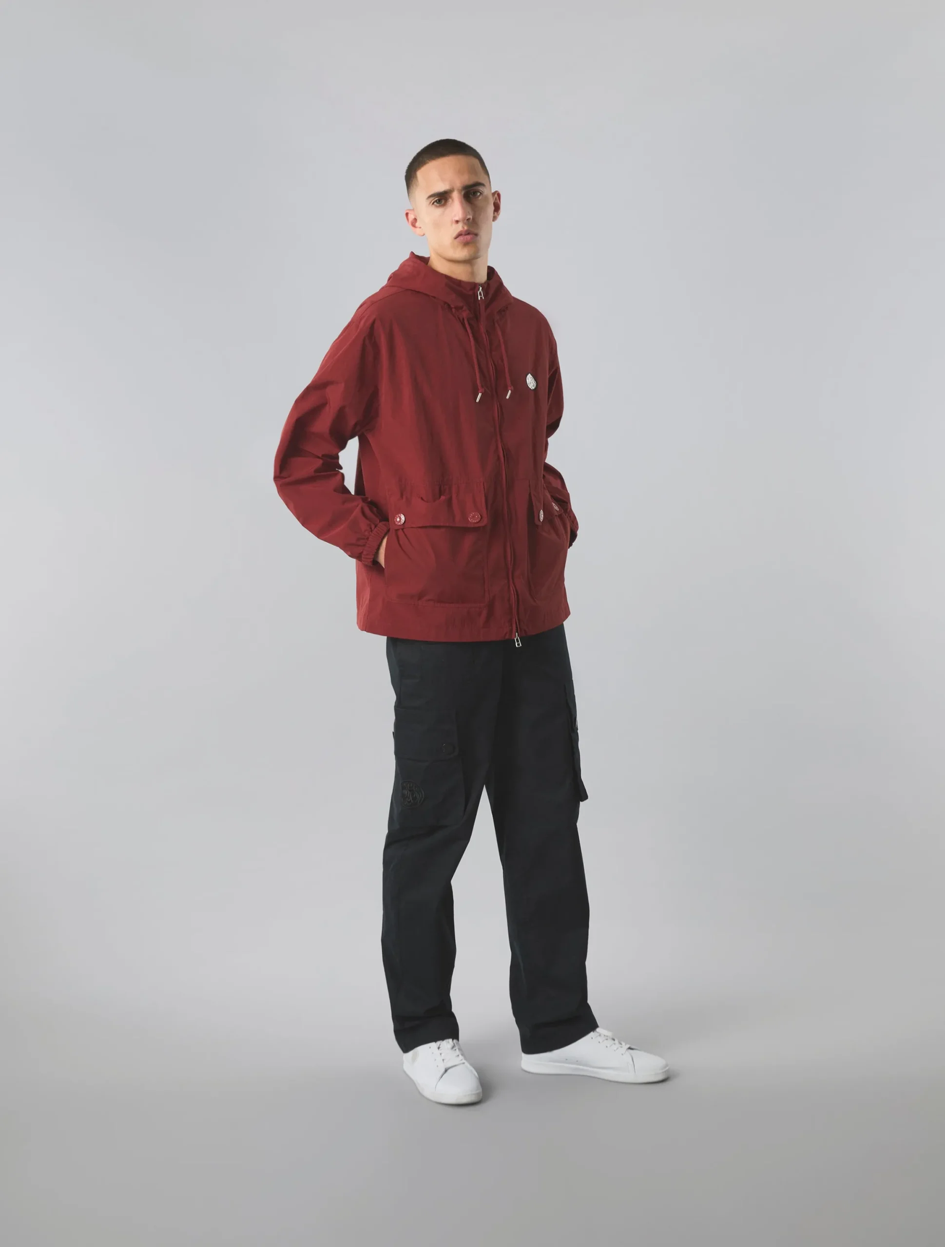Pretty Green Live Forever Zip Up Jacket Red Best