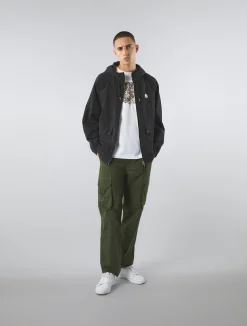 Pretty Green Live Forever Zip Up Jacket Black Outlet