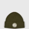 Pretty Green Logo Knit Beanie Khaki Fashion