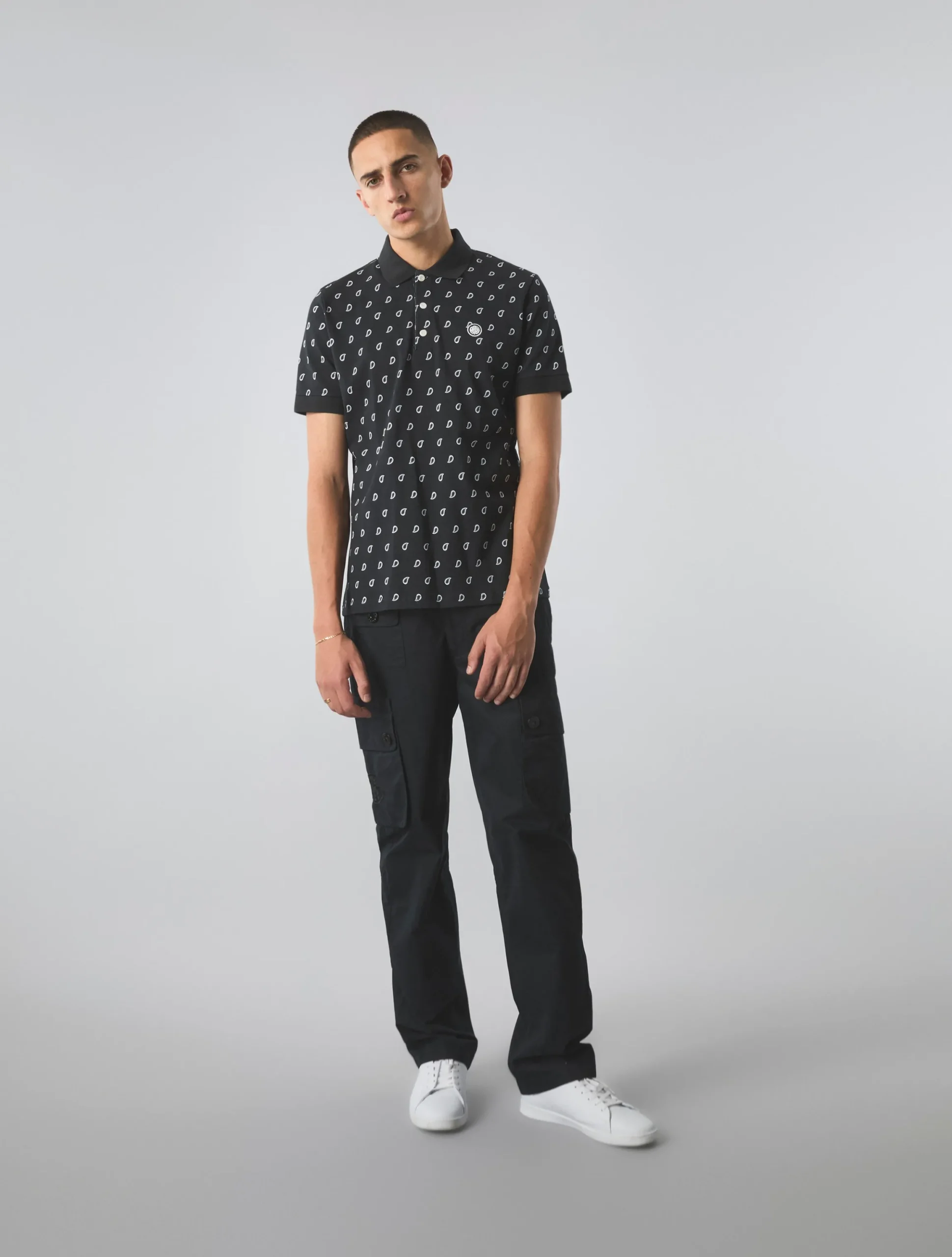 Pretty Green Maddox Paisley Motif Polo Outlet