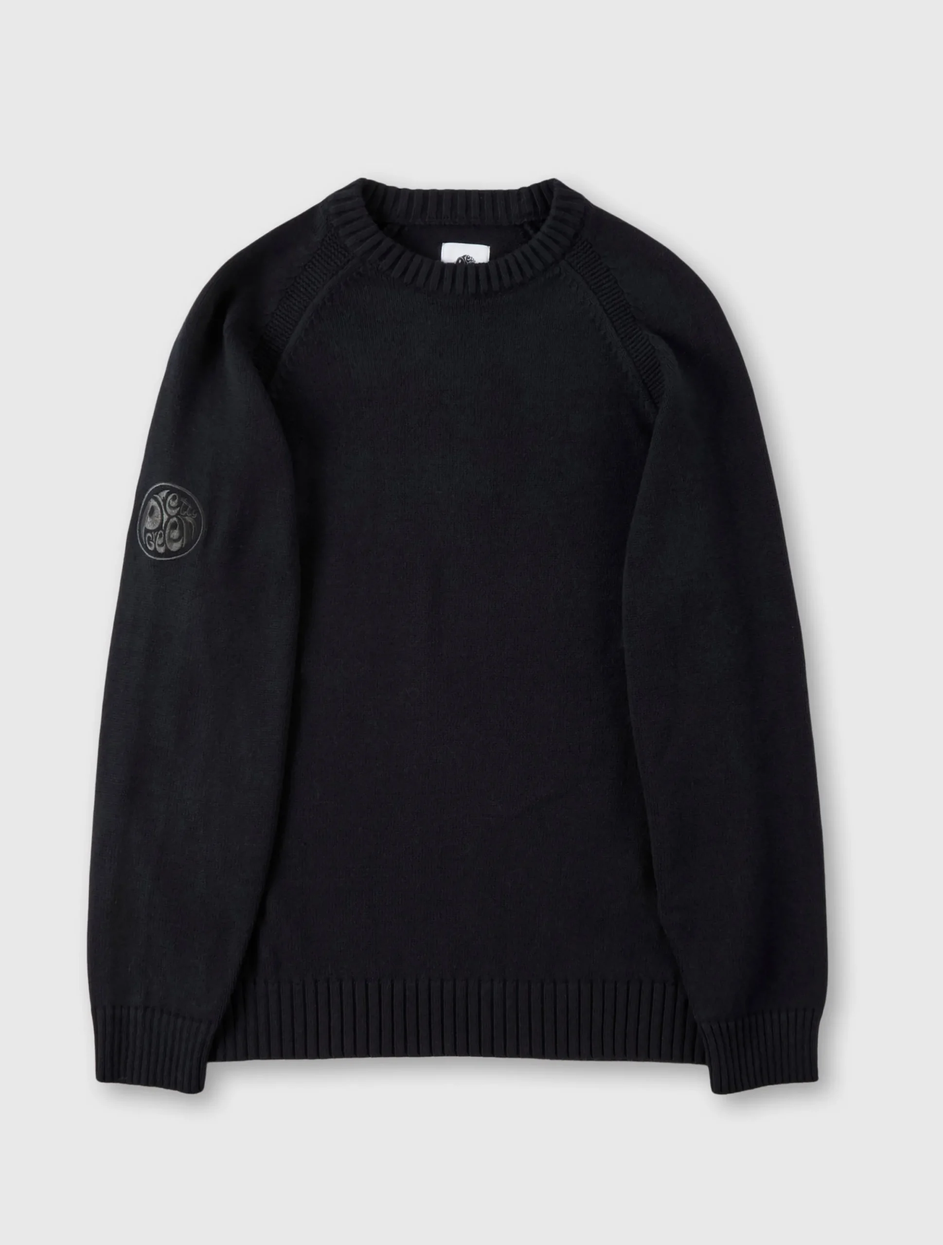 Pretty Green Mason Crew Knit Black Clearance