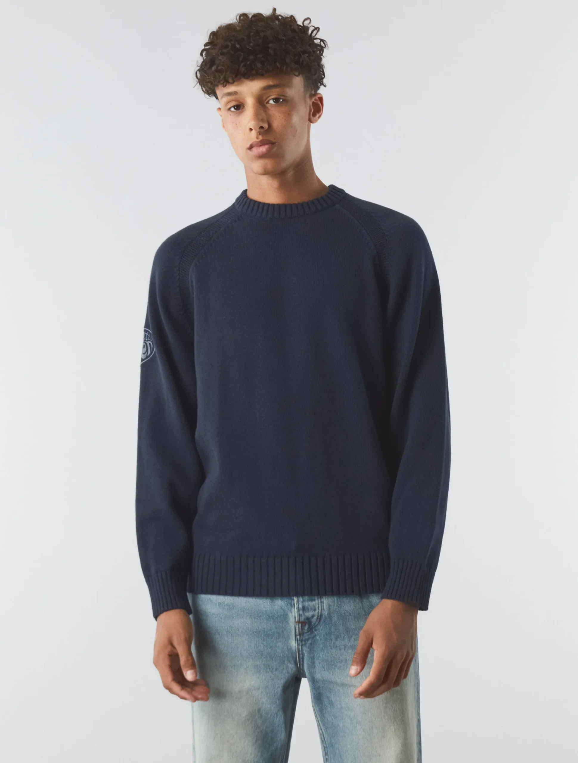 Pretty Green Mason Crew Knit Navy Best