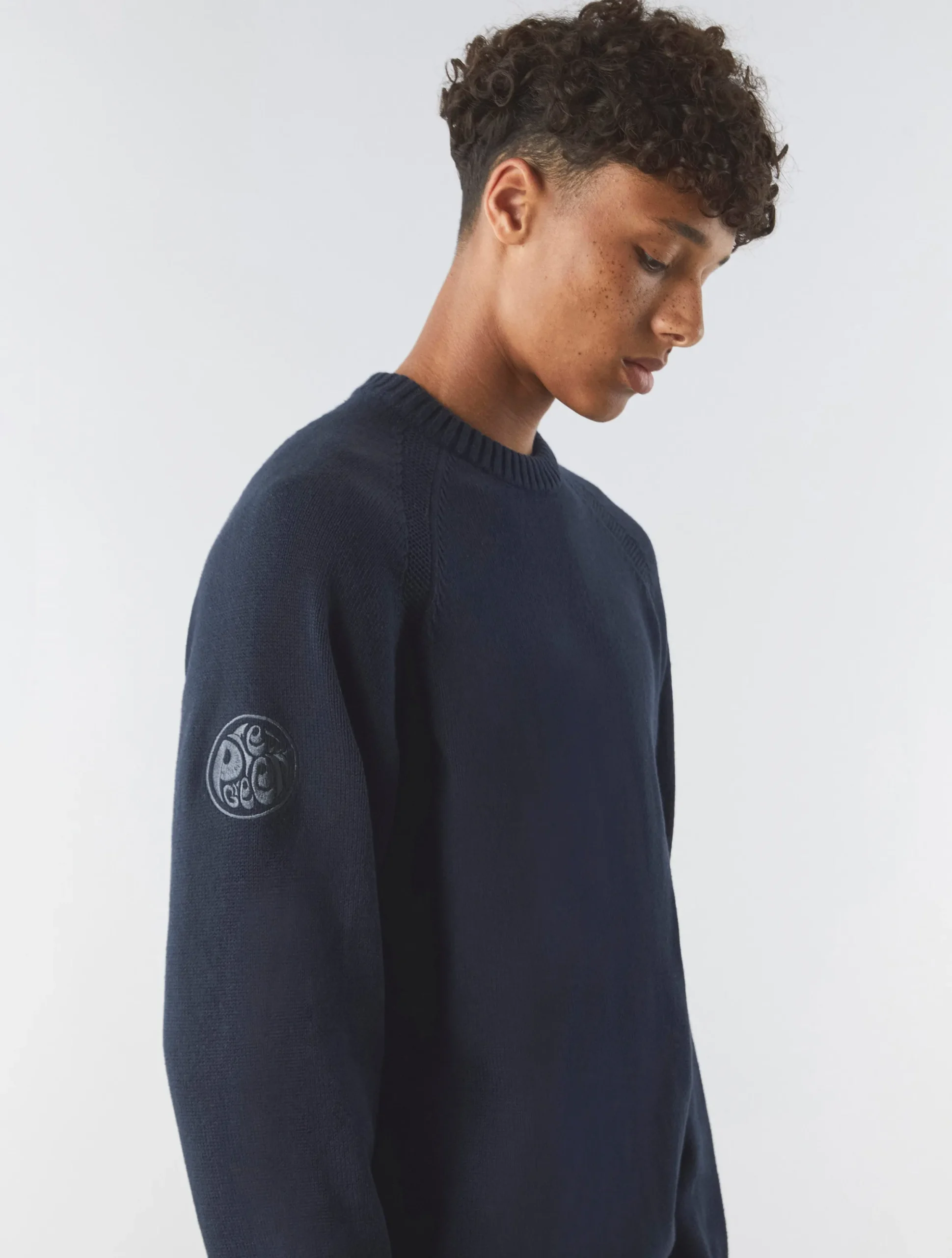 Pretty Green Mason Crew Knit Navy Best
