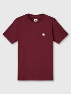 Pretty Green Mitchell T-Shirt Burgundy Outlet