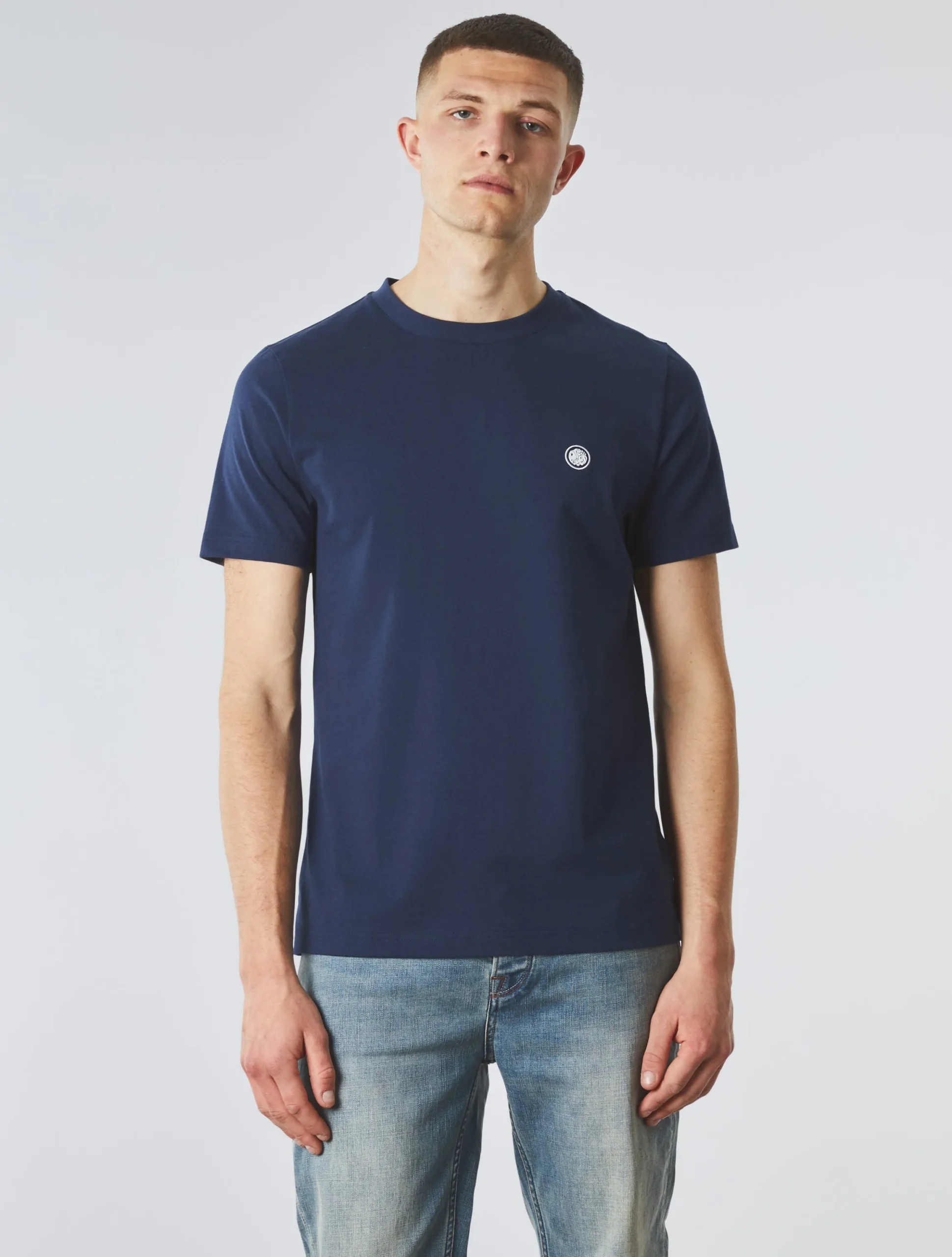 Pretty Green Mitchell T-Shirt Navy Online