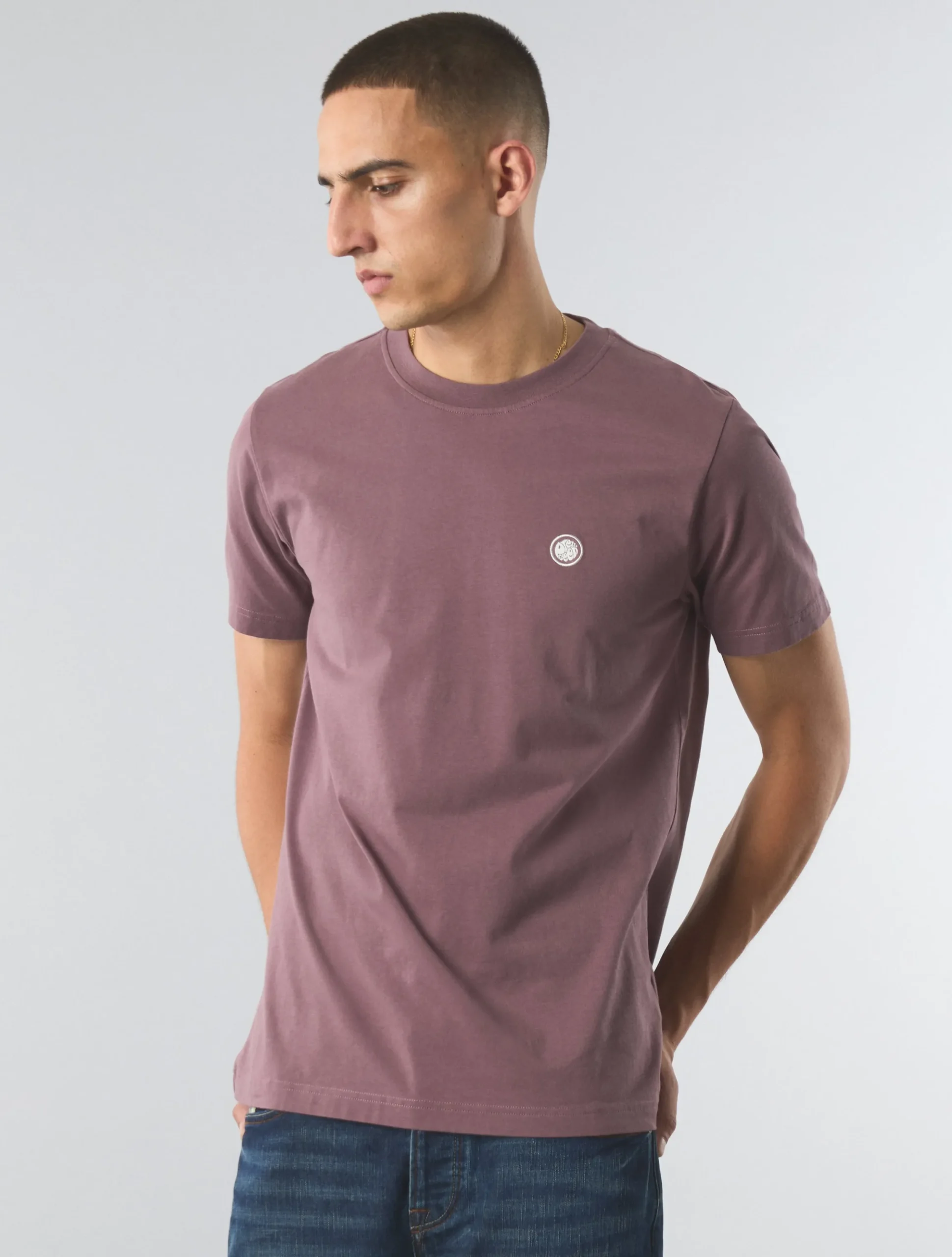 Pretty Green Mitchell T-shirt Purple Discount