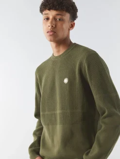 Pretty Green Mountfield Knit Khaki New