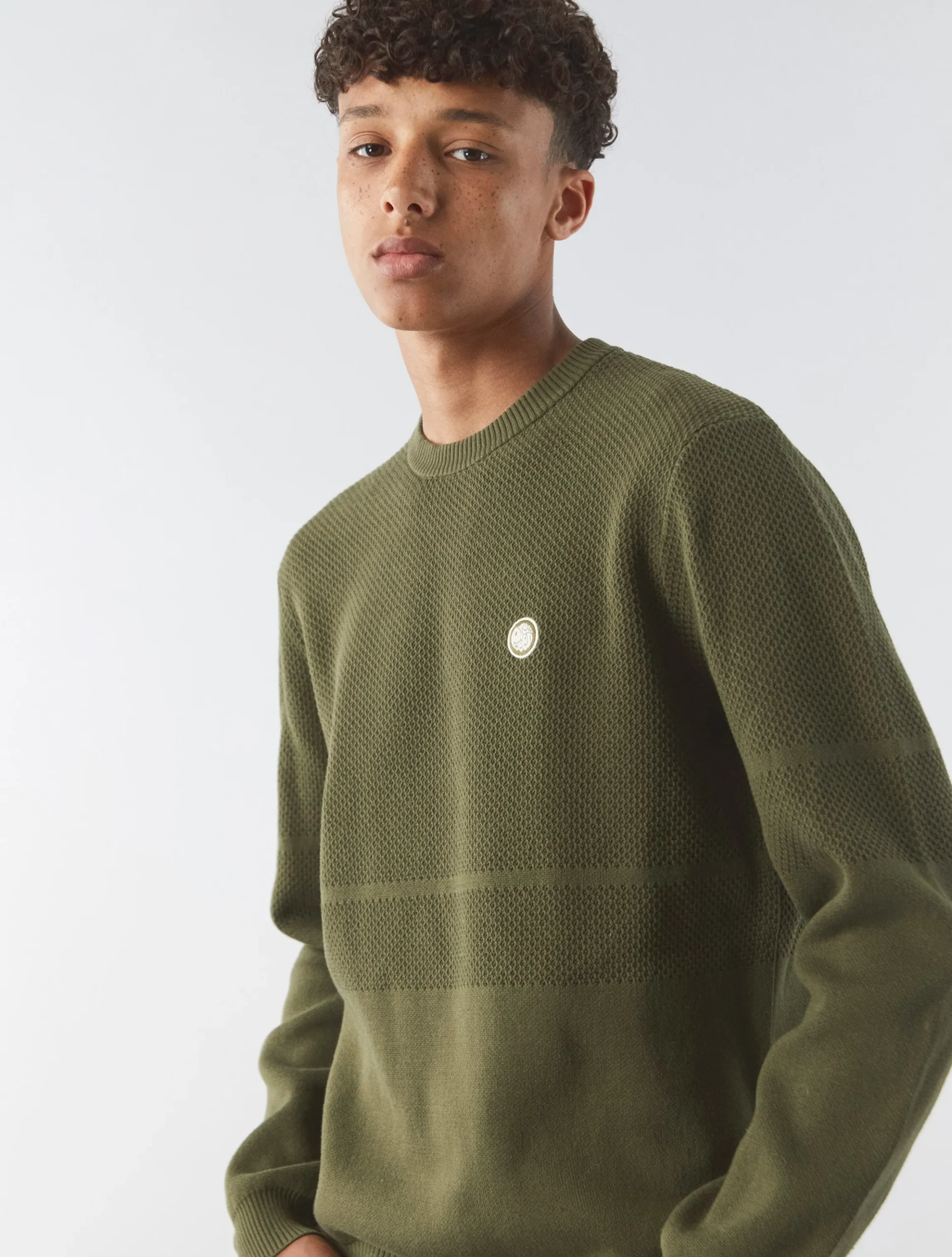 Pretty Green Mountfield Knit Khaki New