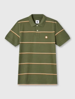 Pretty Green Mountfield Stripe Polo Khaki Online
