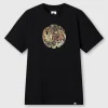 Pretty Green Prestleigh Floral Logo T-Shirt Black Cheap