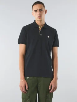 Pretty Green Prestleigh Floral Placket Polo Black Online