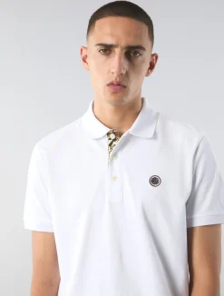 Pretty Green Prestleigh Floral Placket Polo White Cheap