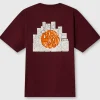 Pretty Green Speaker Oversized T-shirt Burgundy Shop