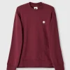 Pretty Green Standards Crew Sweat Burgundy Shop