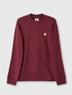 Pretty Green Standards Crew Sweat Burgundy Shop